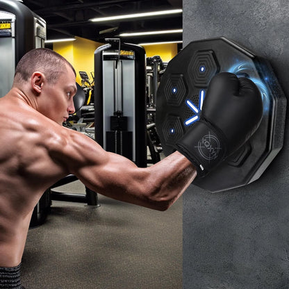 Music Boxing Machine, Upgraded 2.0 Smart Bluetooth Music Boxing Parent-Child Games, Wall-Mounted Exercise Equipment for Home Exercise New Fitness